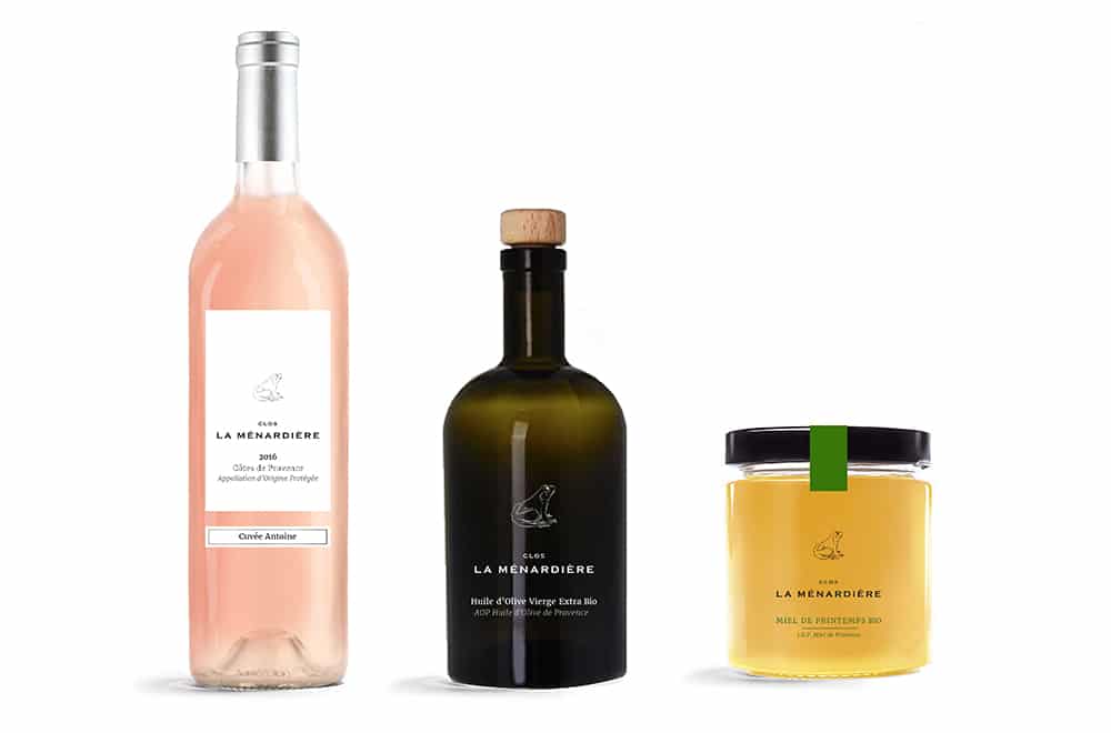 Création d’une marque de vin & d’épicerie fine pour le domaine viticole Clos de la Ménardière