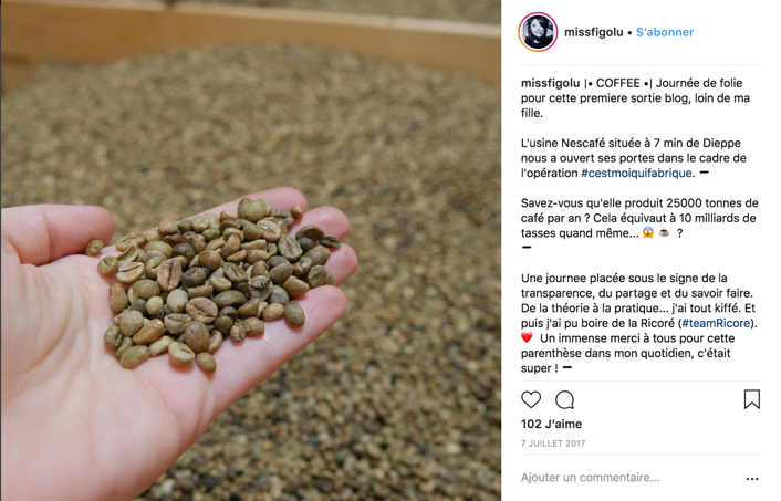 Message influence marketing food Nestlé ouvre les portes de son usine aux influenceurs food : campagne C'est Moi Qui Fabrique